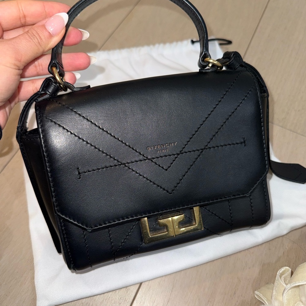 Givenchy Black Mini Top Handle Bag with Gold Hardware